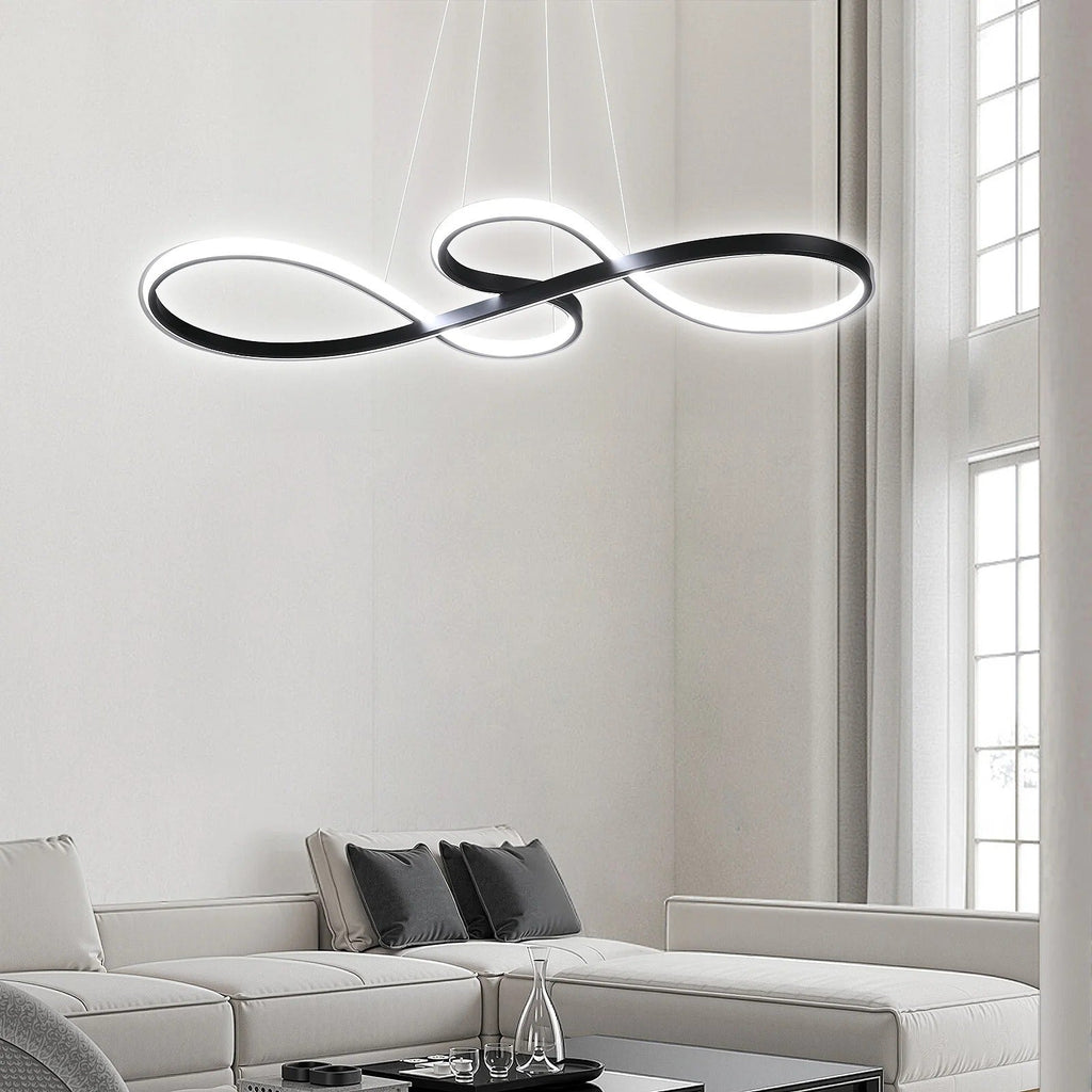 Alumínium LED gyűrű alakú függeszték lámpa, távirányítóval állítható fényerővel, modern étkezői lámpa