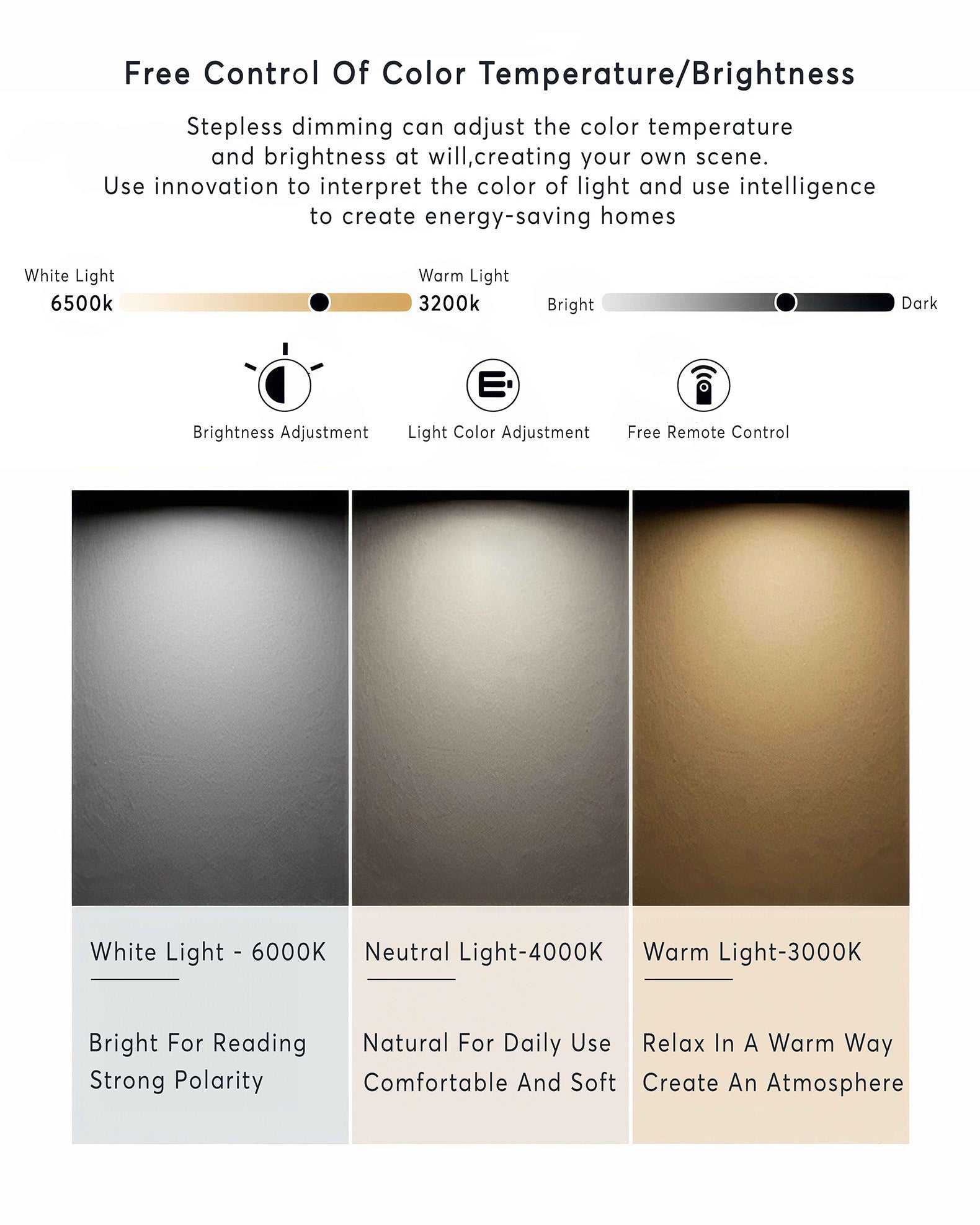 Modern Walnut Ceiling Lamp With Full Spectrum Lighting For Home Use