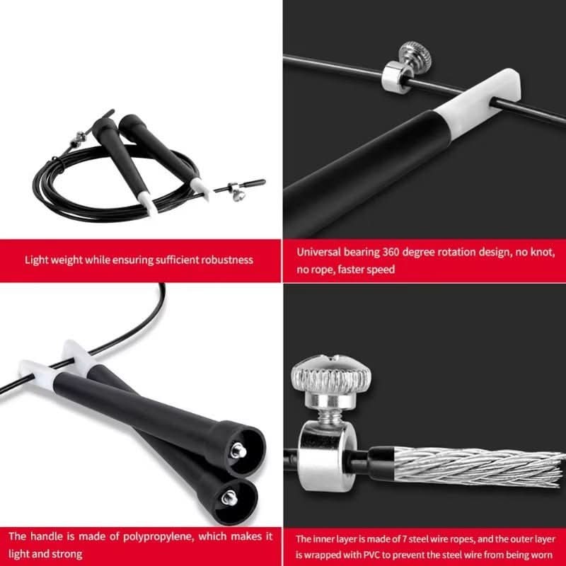 Professional Skipping Rope with Adjustable Length and Ergonomic Handles by JumpFit