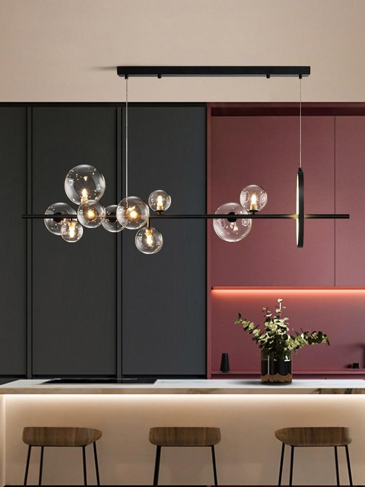 LumaNest Bauble Glass Chandelier With Orb Lights For Living Room