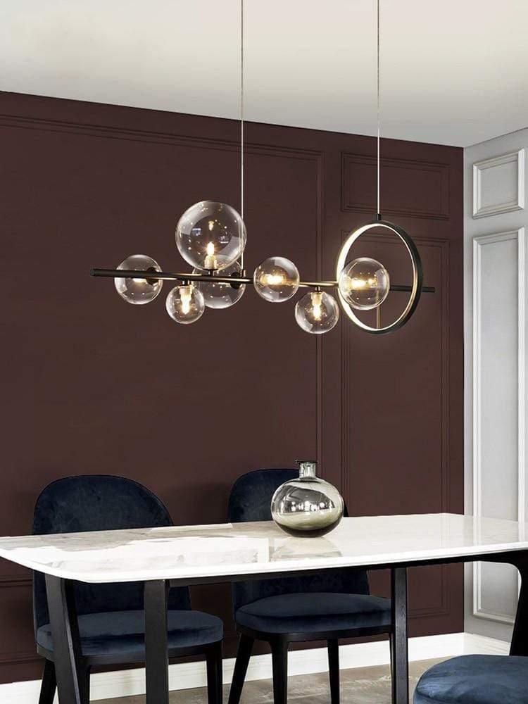 LumaNest Bauble Glass Chandelier With Orb Lights For Living Room