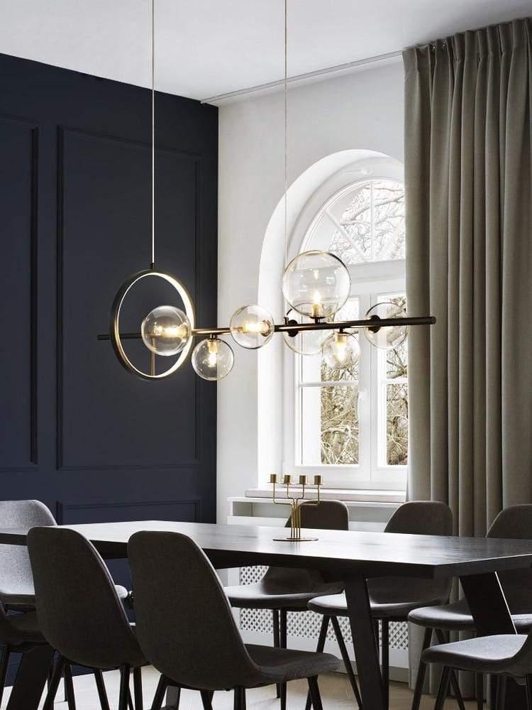 LumaNest Bauble Glass Chandelier With Orb Lights For Living Room