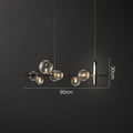 LumaNest Bauble Glass Chandelier With Orb Lights For Living Room