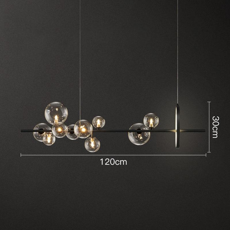 LumaNest Bauble Glass Chandelier With Orb Lights For Living Room