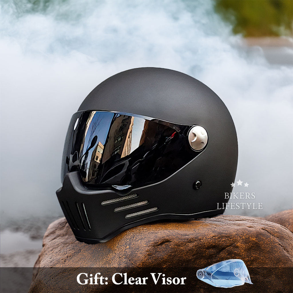 Kask motocyklowy ApexTrail Full Face Cruiser z pełną osłoną twarzy, zatwierdzony przez DOT i ECE | Fervei