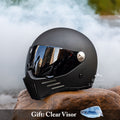 Kask motocyklowy ApexTrail Full Face Cruiser z pełną osłoną twarzy, zatwierdzony przez DOT i ECE | Fervei