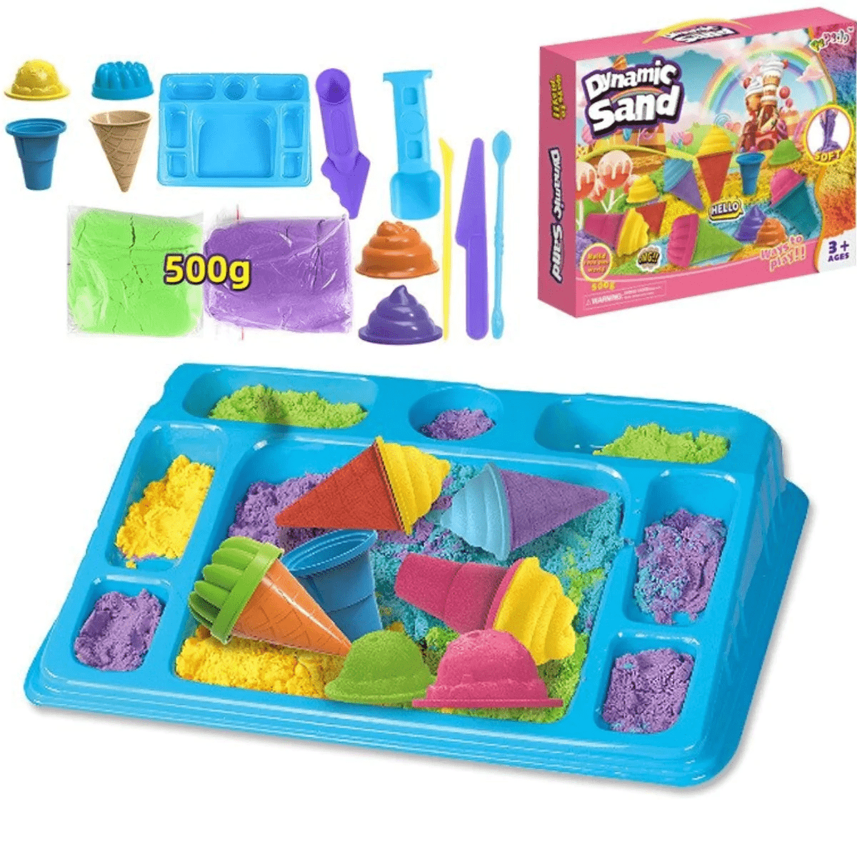LumiSand kinetické písečné hračky pro kreativní děti od 3 let