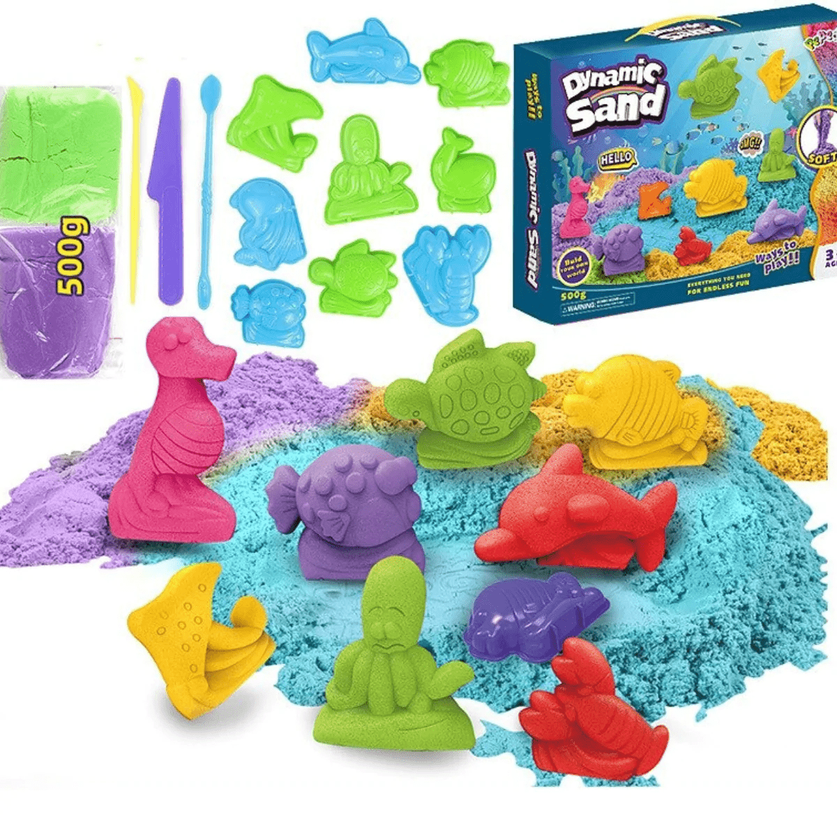 LumiSand kinetické písečné hračky pro kreativní děti od 3 let