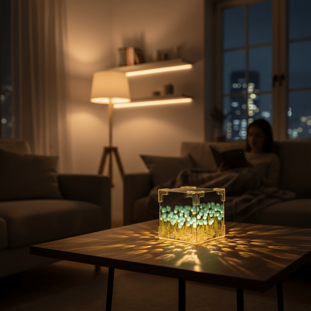 Lâmpada DIY MeadowGlow com Cores Ambiente Personalizáveis