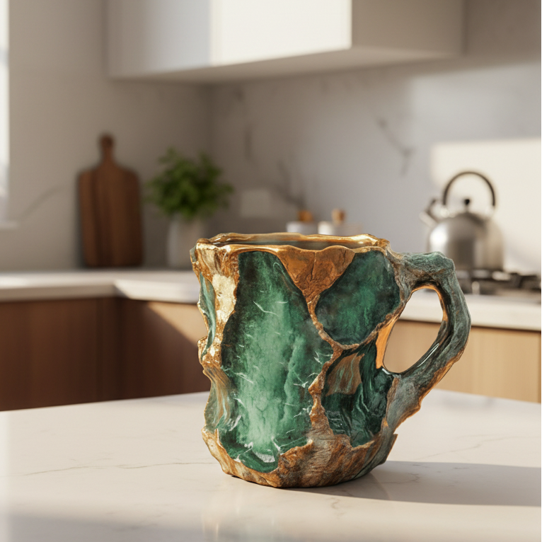 Minerální krystal Elegantní křišťálový pohár pro vytříbené stolování