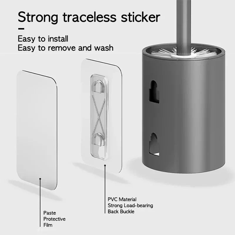 MINILOOP Aluminium platzsparendes Toilettenbürsten-Set für moderne Badezimmer