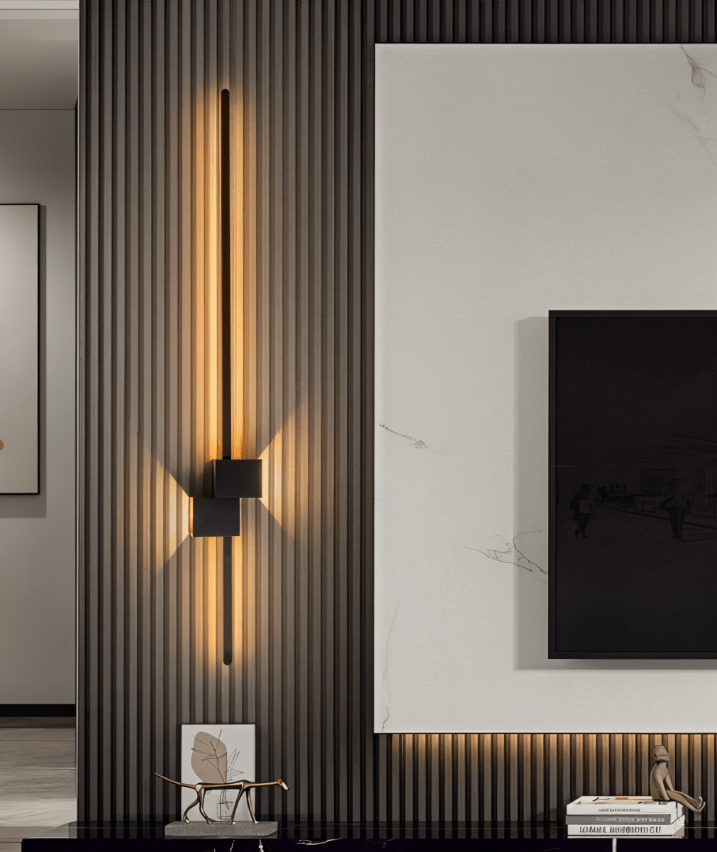 Lampa ścienna Line z minimalistycznym oświetleniem LED do nowoczesnych wnętrz