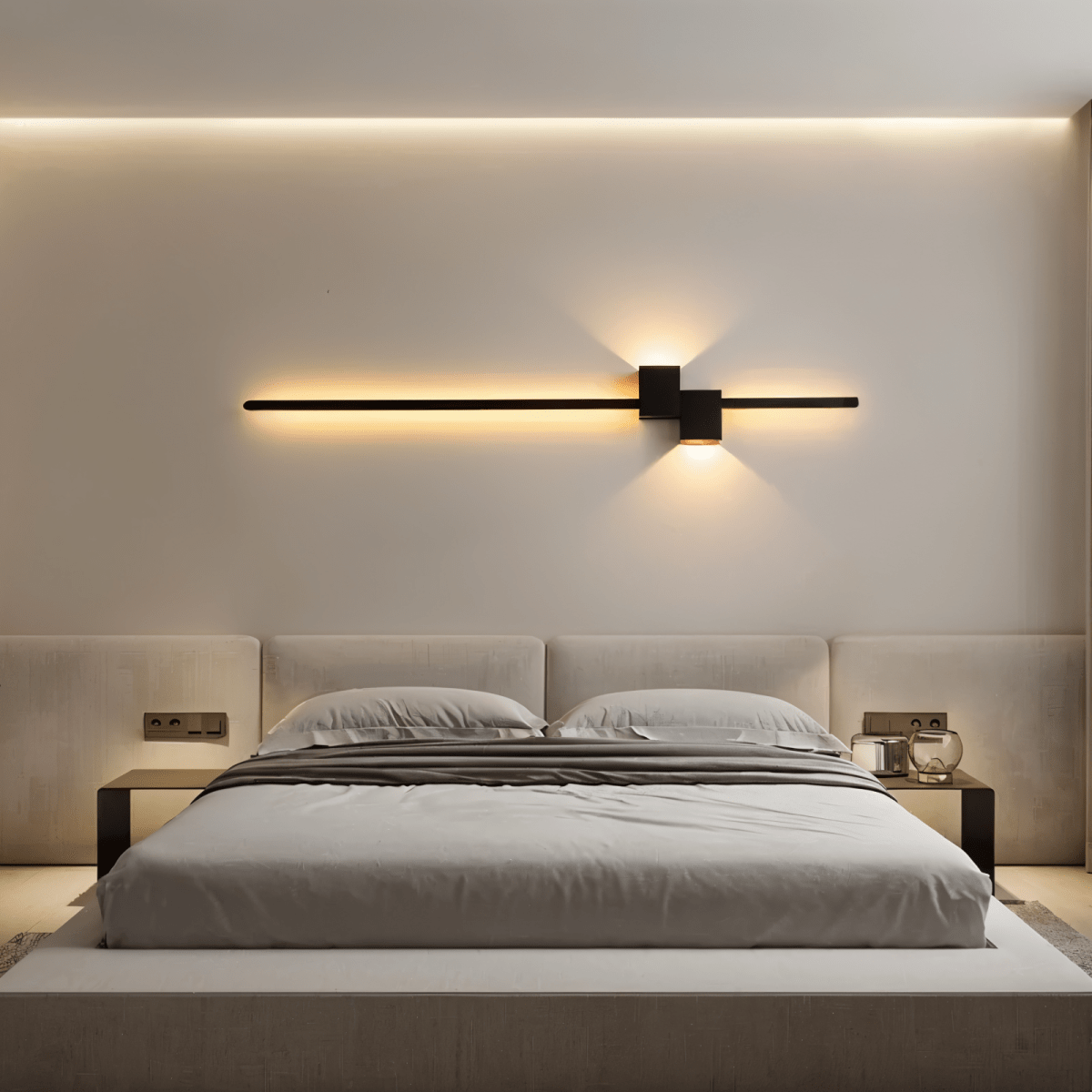 Lampa ścienna Line z minimalistycznym oświetleniem LED do nowoczesnych wnętrz