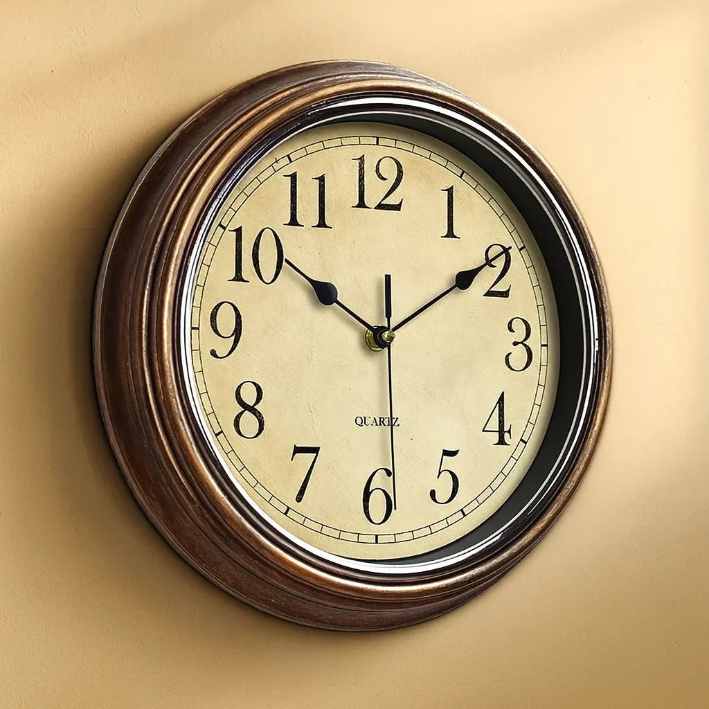 Aurelix Timeless Wooden Wall Clock With Silent Movement