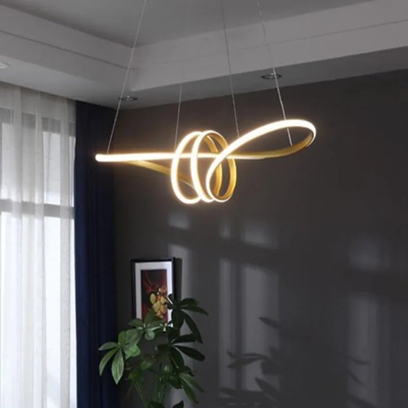 Alumínium LED gyűrű alakú függeszték lámpa, távirányítóval állítható fényerővel, modern étkezői lámpa