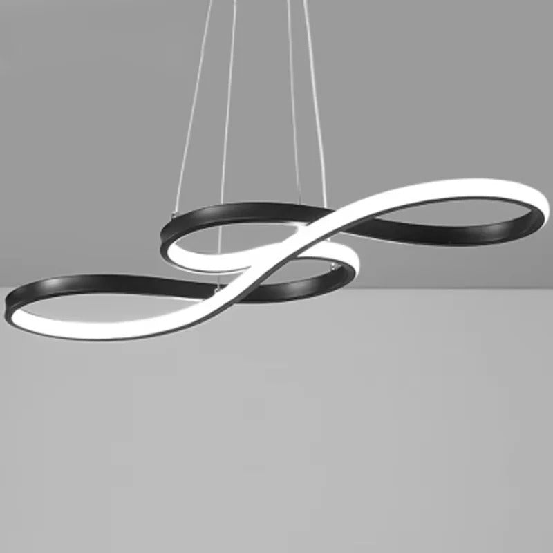 Alumínium LED gyűrű alakú függeszték lámpa, távirányítóval állítható fényerővel, modern étkezői lámpa