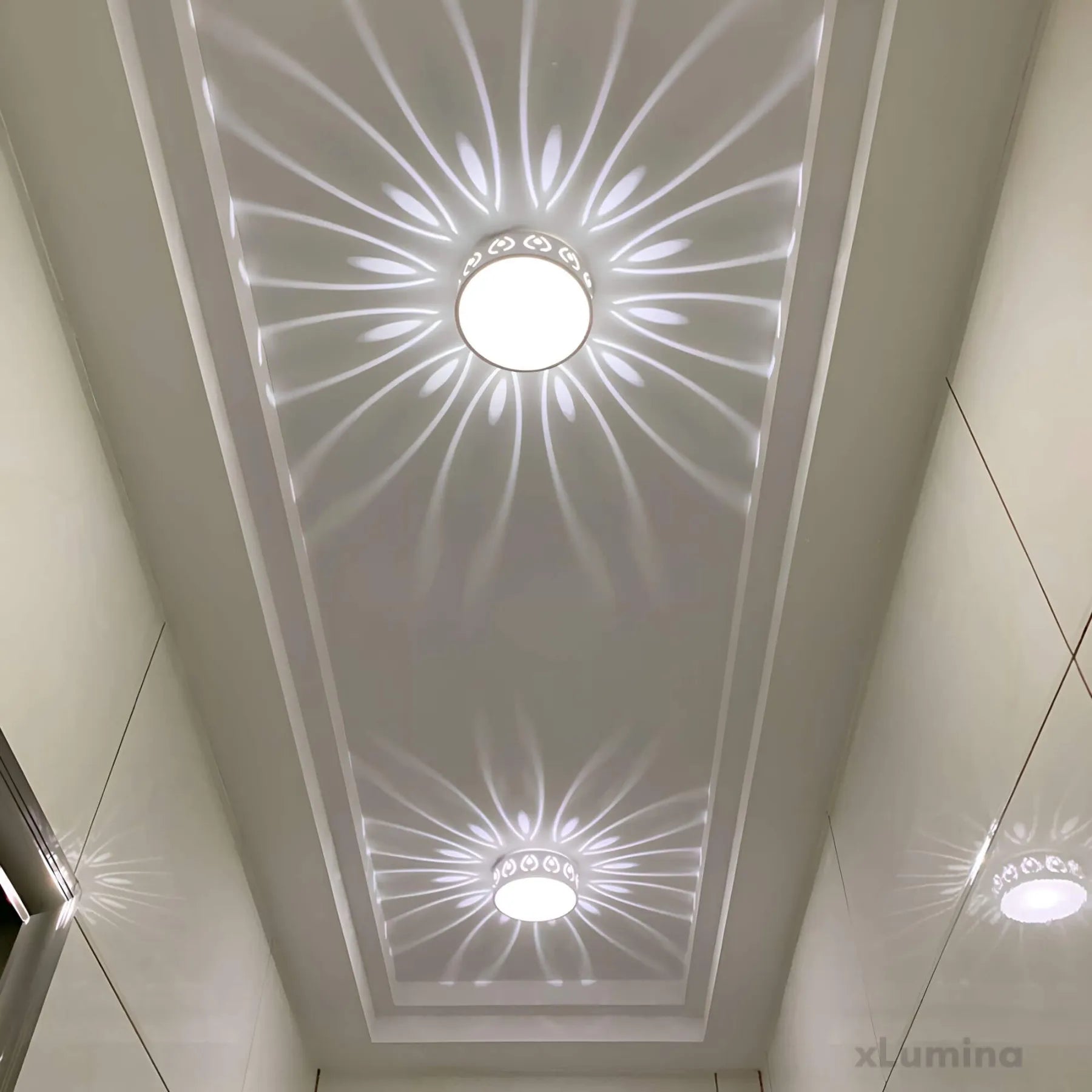 Modern LED Fixture For Ceiling With Crystal Accents And Acrylic Details