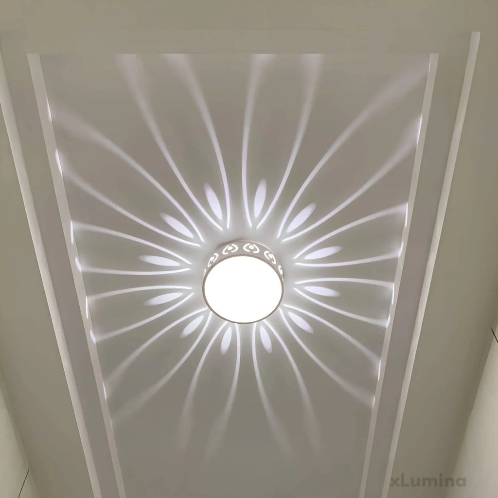 Modern LED Fixture For Ceiling With Crystal Accents And Acrylic Details