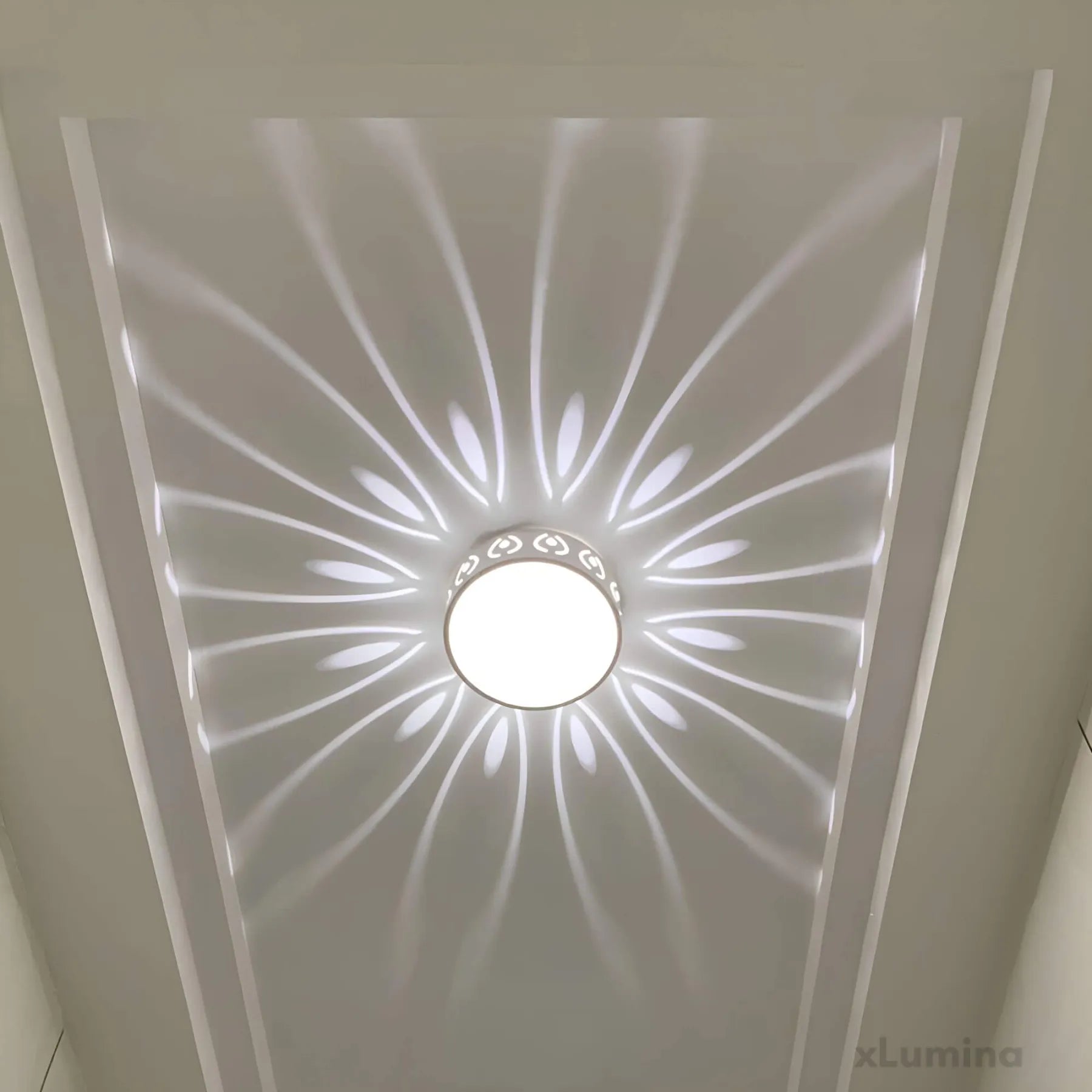 Modern LED Fixture For Ceiling With Crystal Accents And Acrylic Details