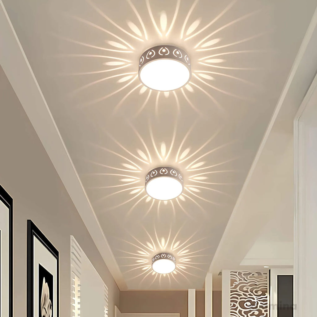 Modern LED Fixture For Ceiling With Crystal Accents And Acrylic Details