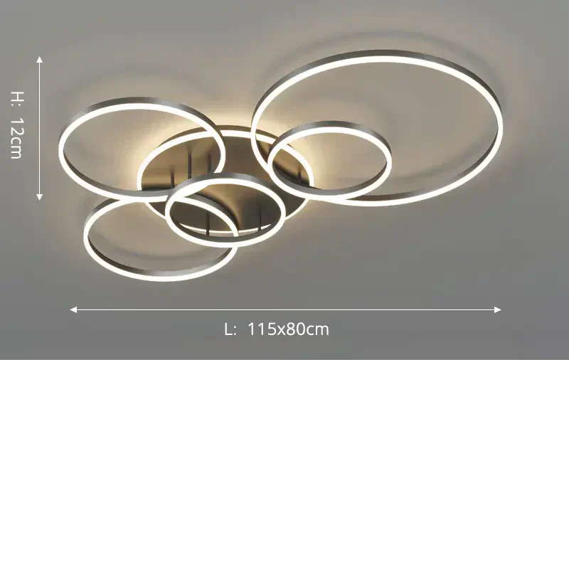 Nova černé kovové stropní světlo s otevřeným geometrickým rámem