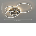 Nova černé kovové stropní světlo s otevřeným geometrickým rámem