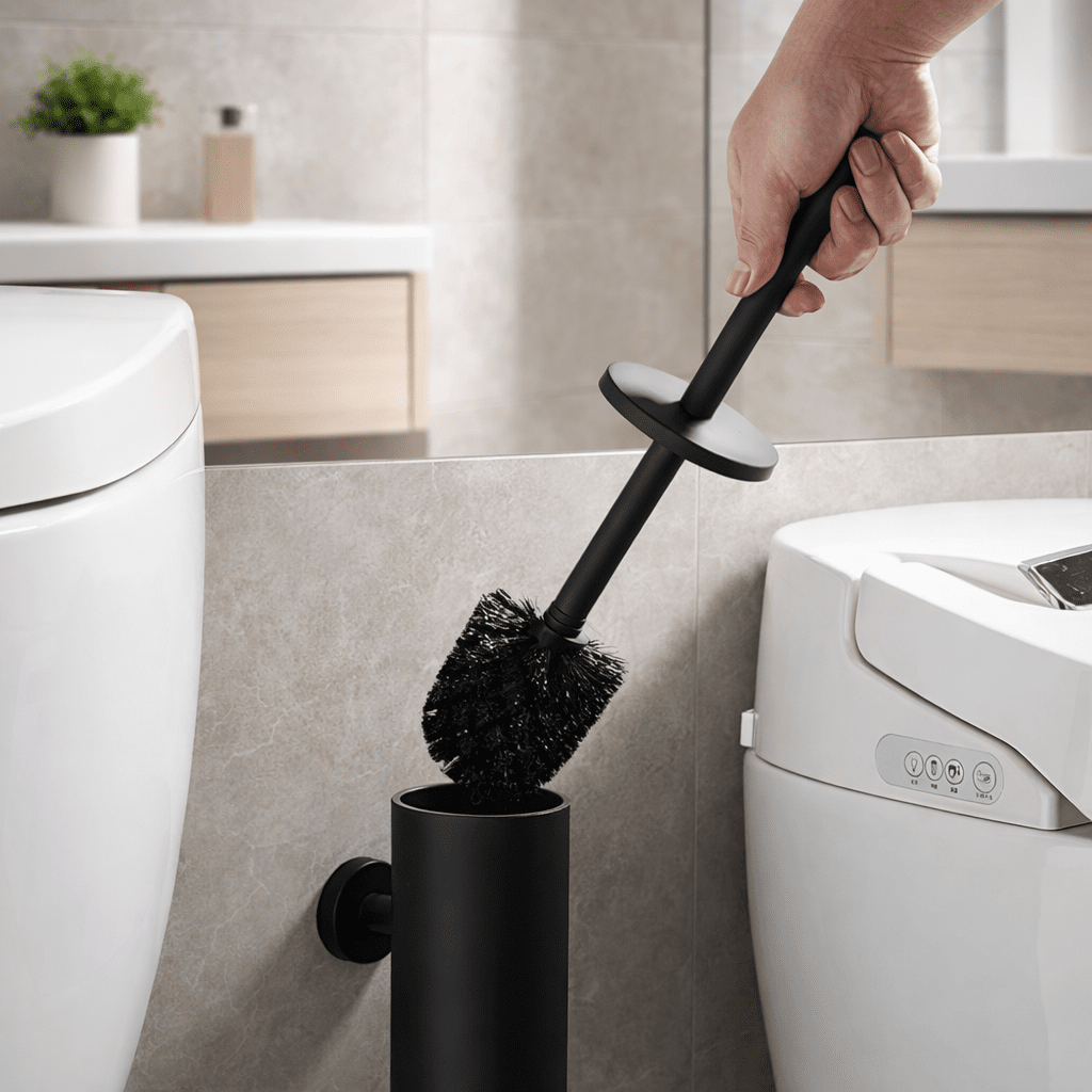 MODLOO STEEL Modern Stainless Toilet Brush Set For Bathrooms