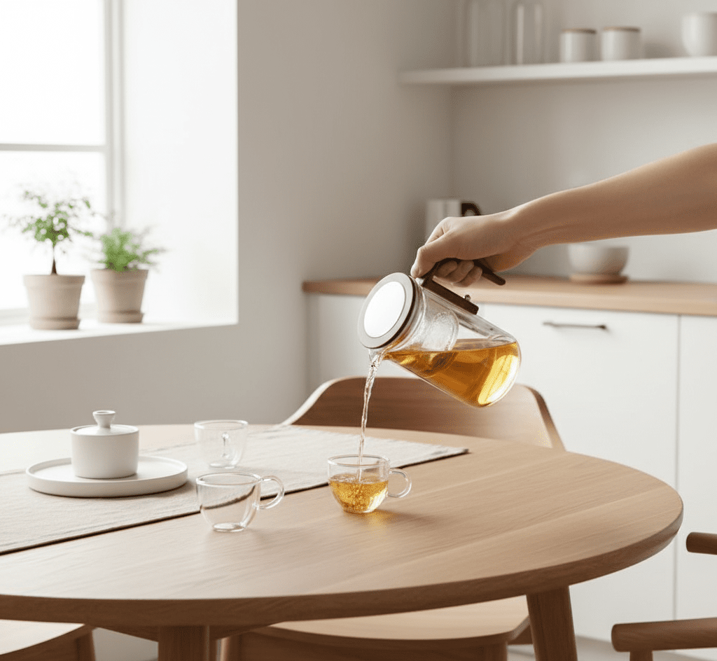 MODUBREW plastic theepot met roestvrijstalen infuser