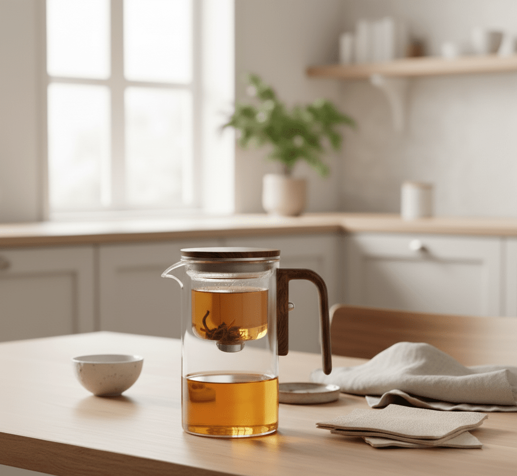 MODUBREW plastic theepot met roestvrijstalen infuser