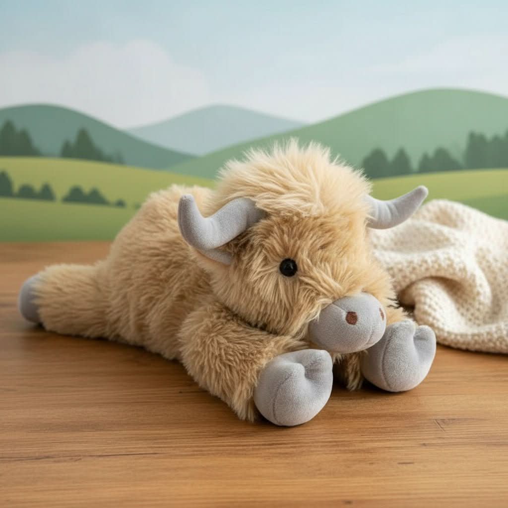Moolette Highland-Rind-Spielzeug, kuscheliger, anschmiegsamer Begleiter