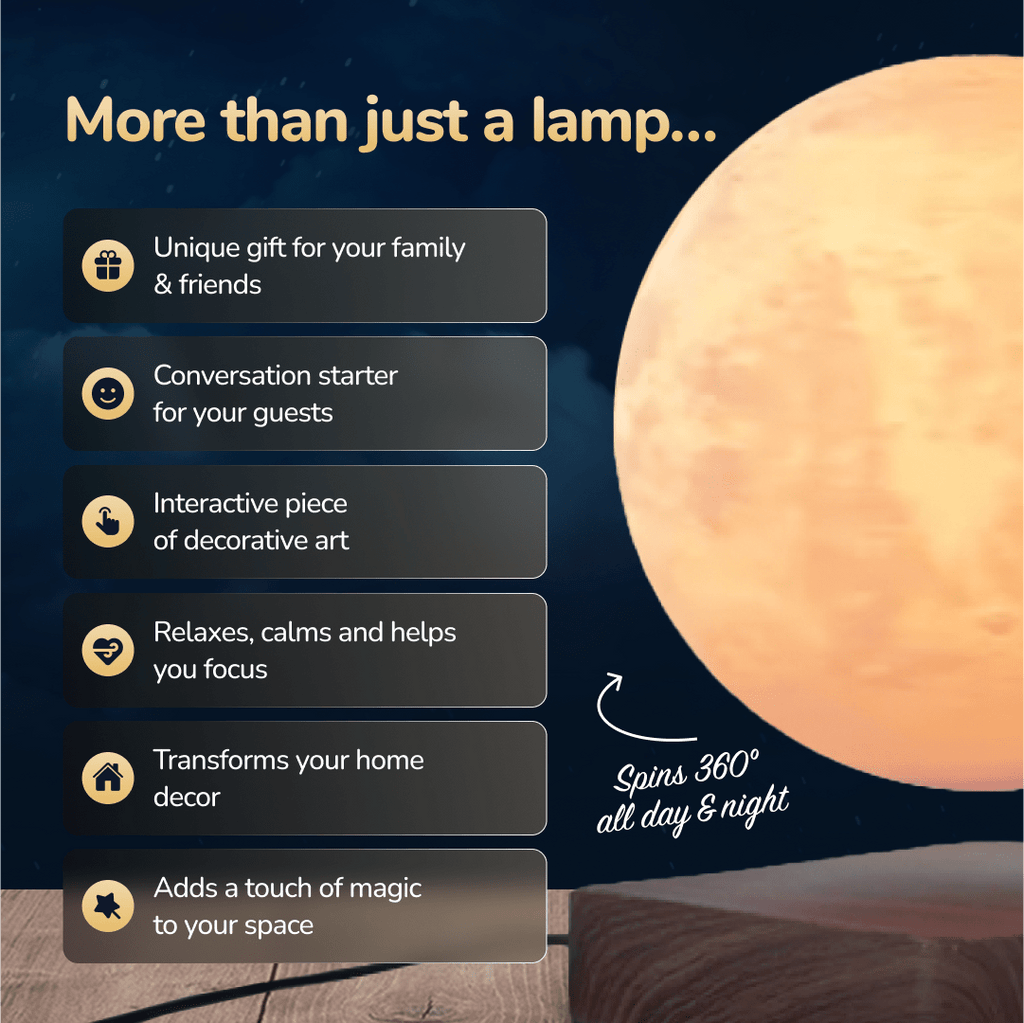 Moon Float Levitating Moon Lamp With Magnetic Base