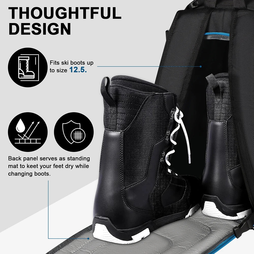 Zaino impermeabile MOUNTAINLOAD 50L per attrezzatura da sci, scarponi e accessori