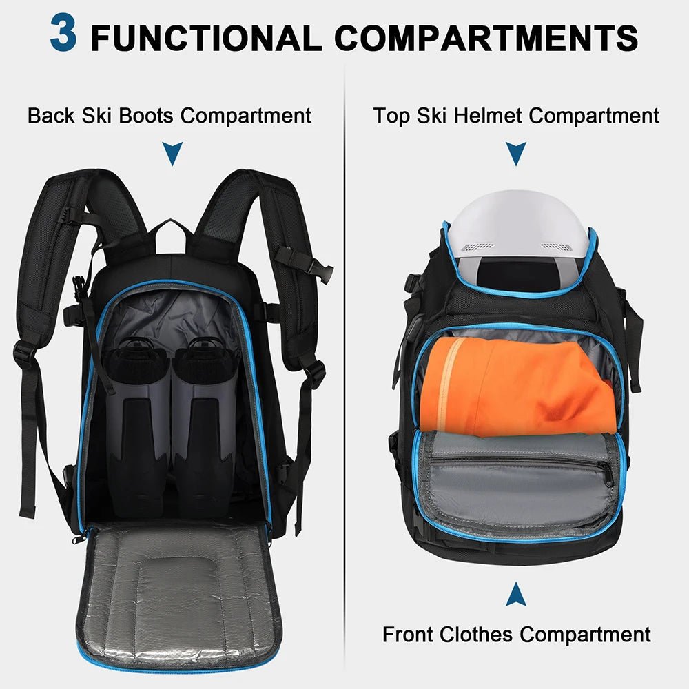Zaino impermeabile MOUNTAINLOAD 50L per attrezzatura da sci, scarponi e accessori
