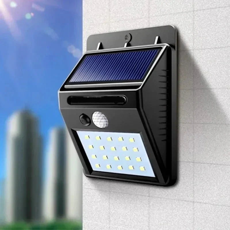 MOVEGLOW Solar Powered Motion Sensor Outdoor Wall Lantern