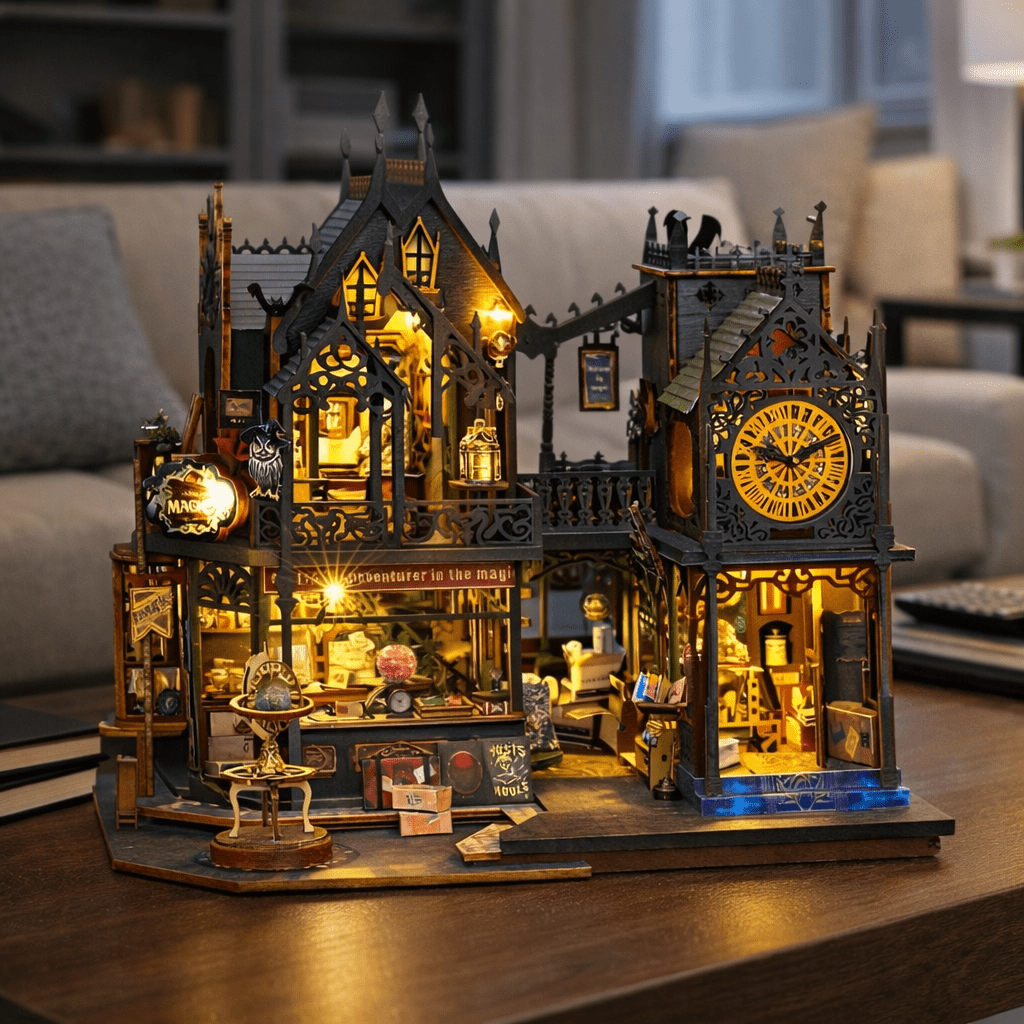 MythShelf Illuminated Book Nook With 3D Wooden Accent