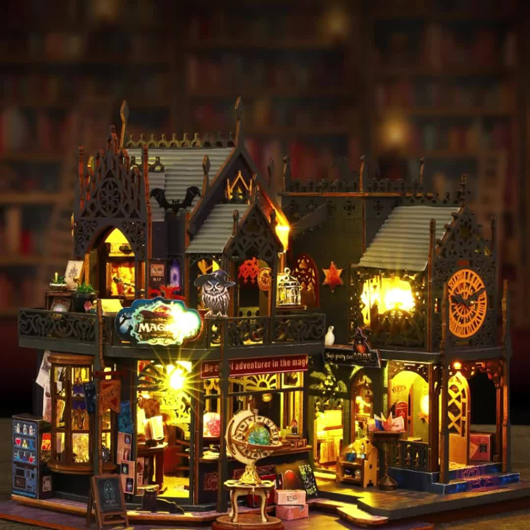 MythShelf Illuminated Book Nook With 3D Wooden Accent