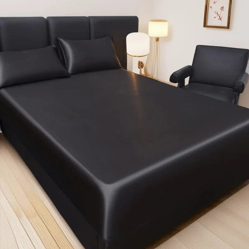 NESTRA Twin Spannbettlaken mit Satin-Kühlung für atmungsaktiven Komfort