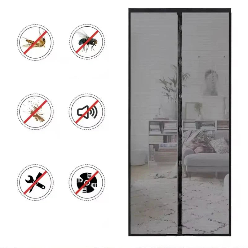 Magnetická závěsová síť NETZERA s měkkou síťovinou, 100 cm x 210 cm