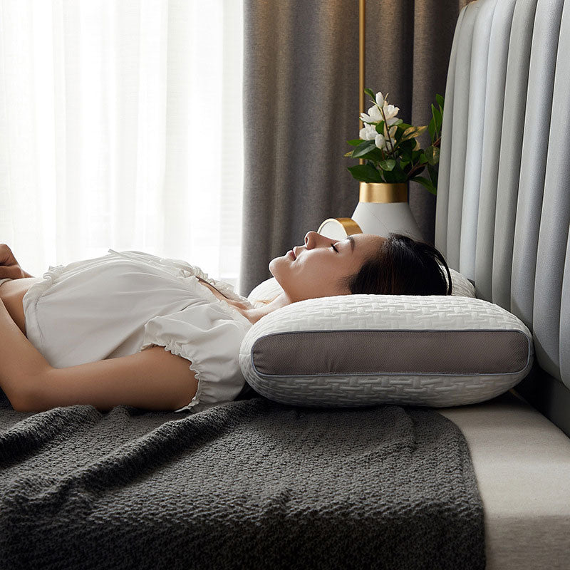Neck And Shoulder Support Hybrid Pillow For Back And Side Sleepers