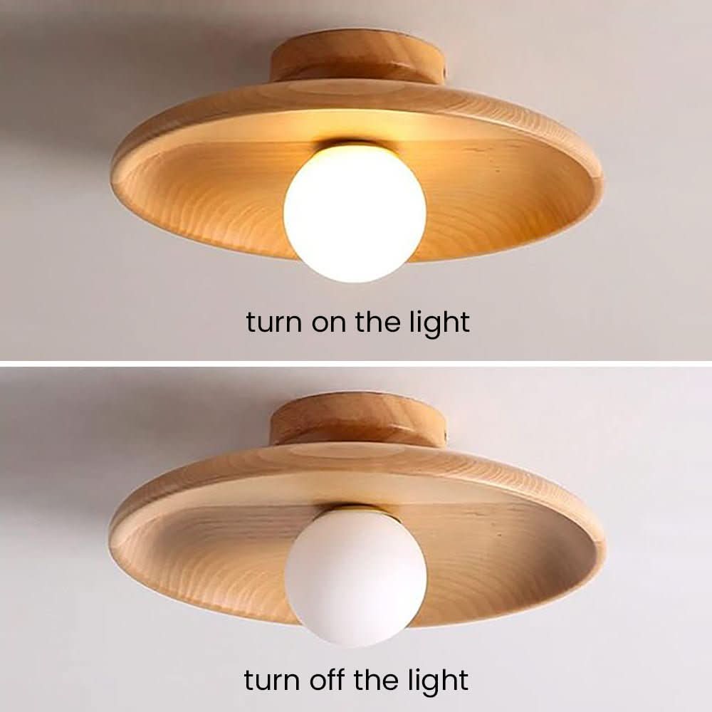 Lampada da soffitto in legno NordicBeam con design minimalista per case moderne