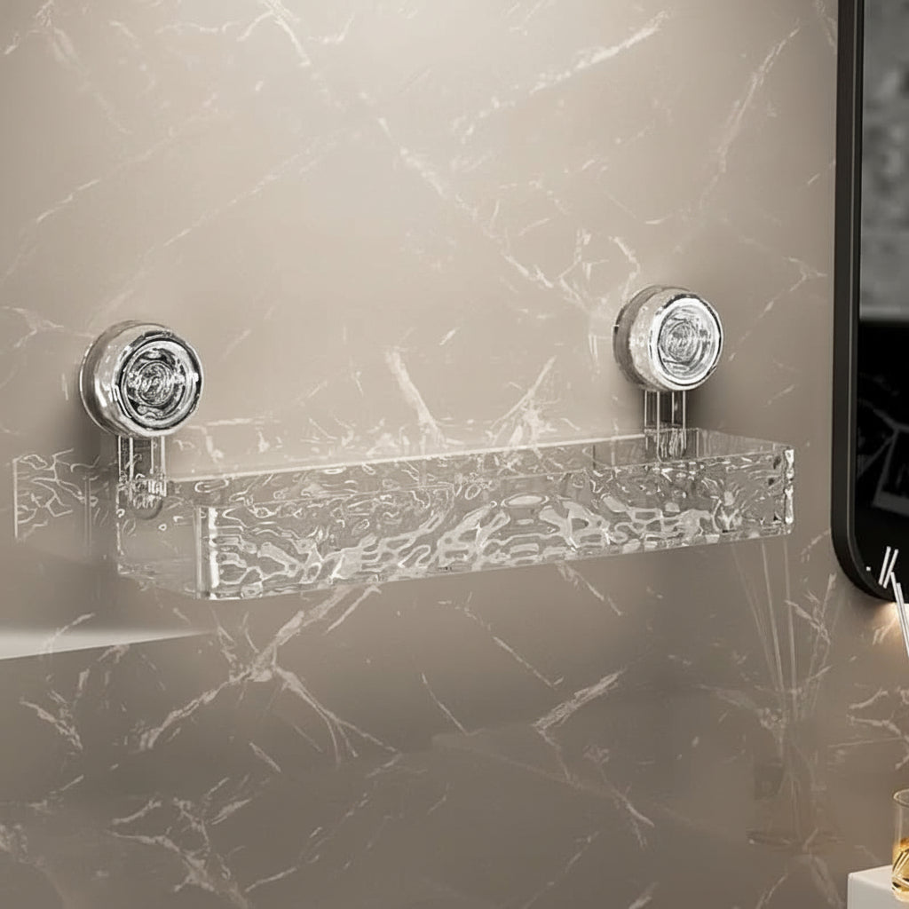 Organizer da parete con ventosa NordicGrip senza fori per bagno, cucina e ufficio