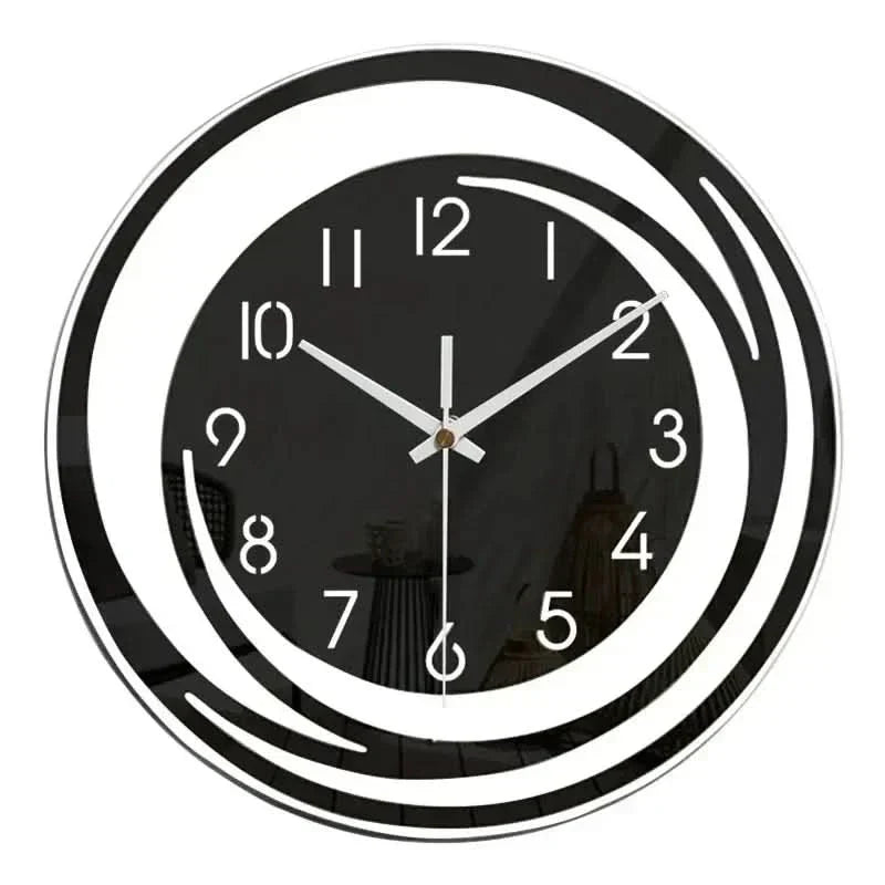 NordicTime Silent 3D geometrisk väggklocka med akrylfinish