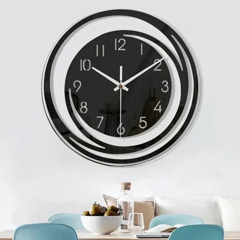 NordicTime Silent 3D geometrisk väggklocka med akrylfinish