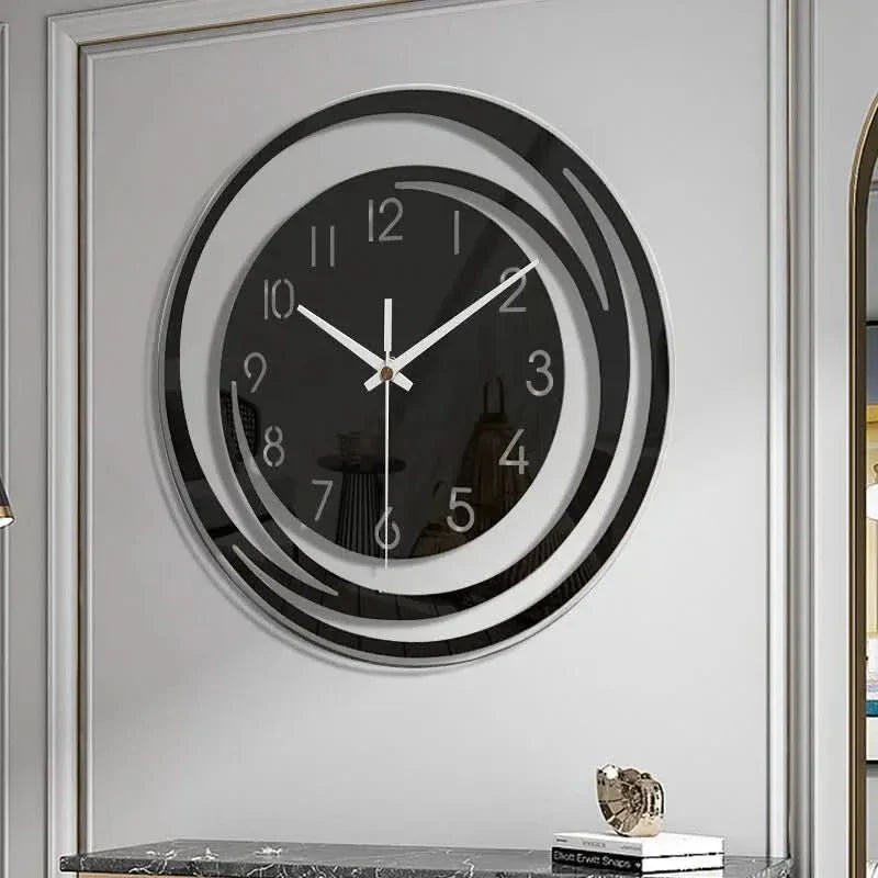 NordicTime Silent 3D geometrisk väggklocka med akrylfinish