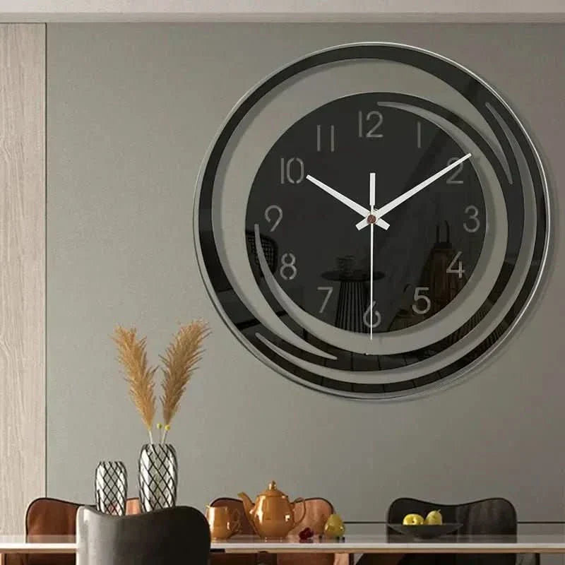 NordicTime Silent 3D geometrisk väggklocka med akrylfinish