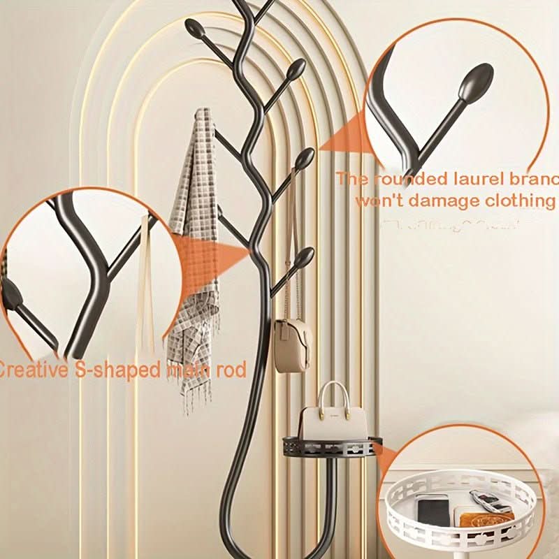 NordLign Coat Rack Standing Sleek Wooden Coat Stand For Modern Interiors