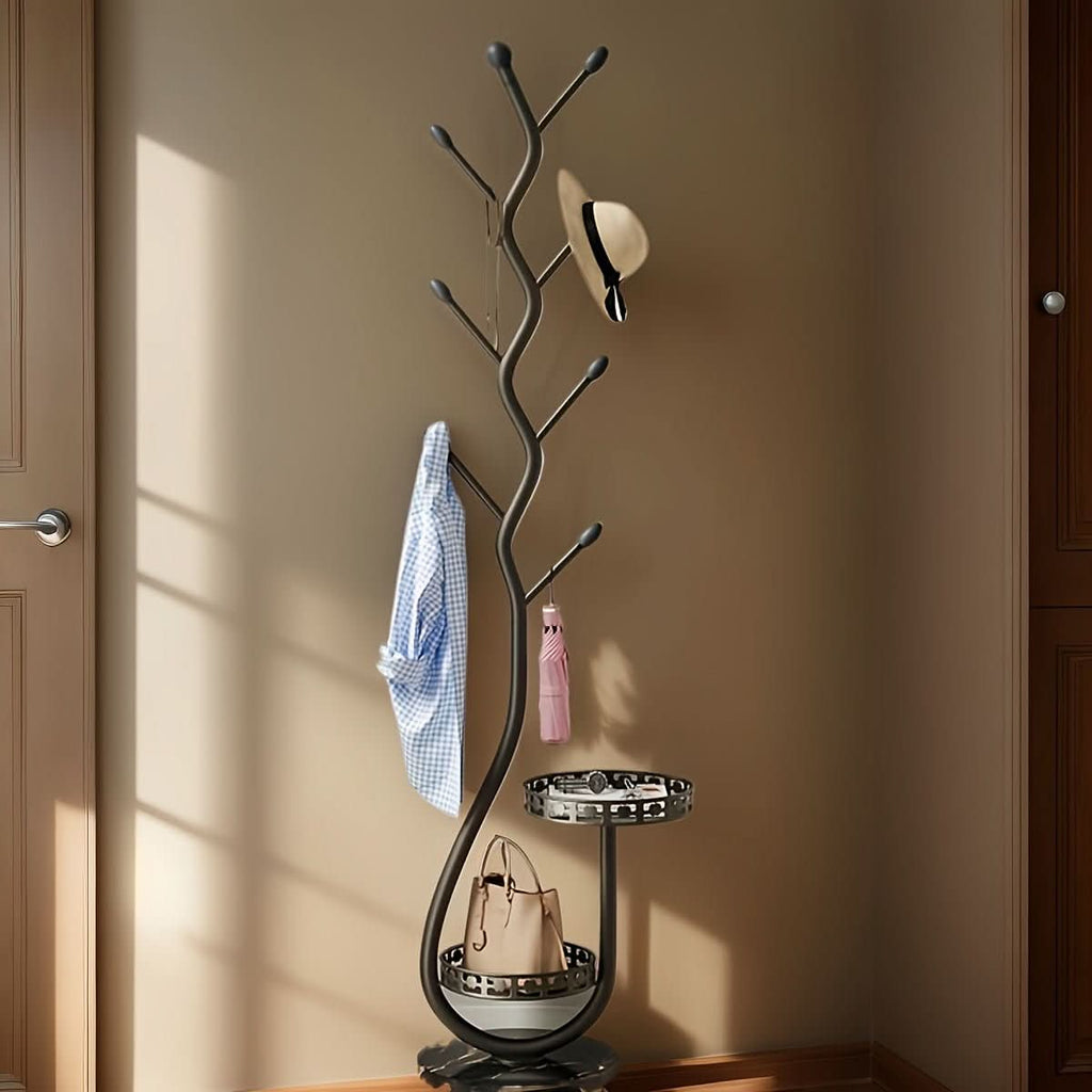 NordLign Coat Rack Standing Sleek Wooden Coat Stand For Modern Interiors