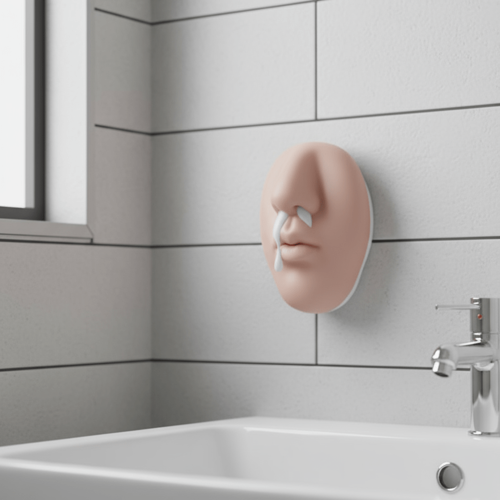 NOSEFOAM dávkovač mýdla ve tvaru nosu na zeď pro zábavnou domácí dekoraci