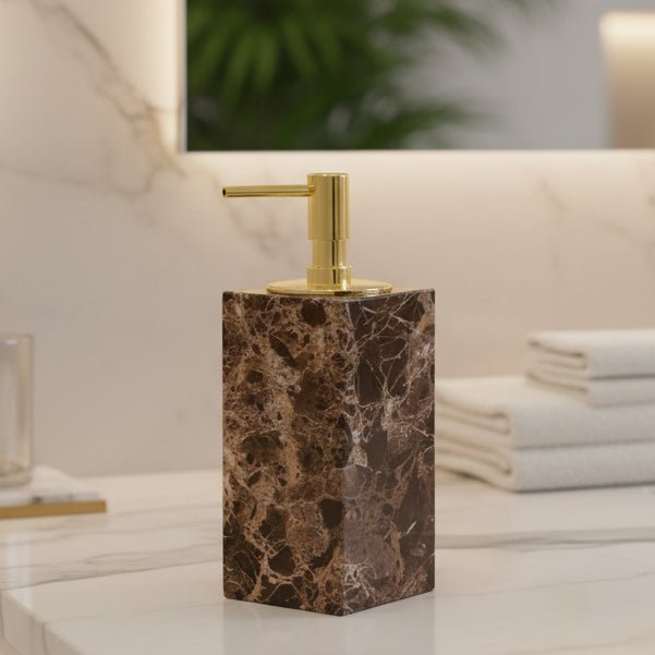 Colecția de accesorii pentru baie din marmură neagră OBSIDORA pentru băi de lux