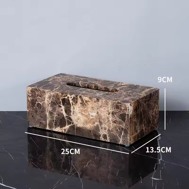 Colecția de accesorii pentru baie din marmură neagră OBSIDORA pentru băi de lux